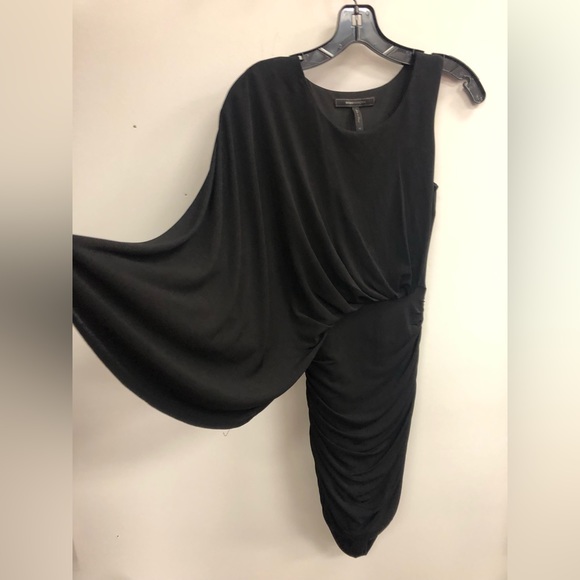 BCBGMAXAZRIA BLACK VENUS DRAPED COCKTAIL DRESS IN SIZE XS - Picture 4 of 10